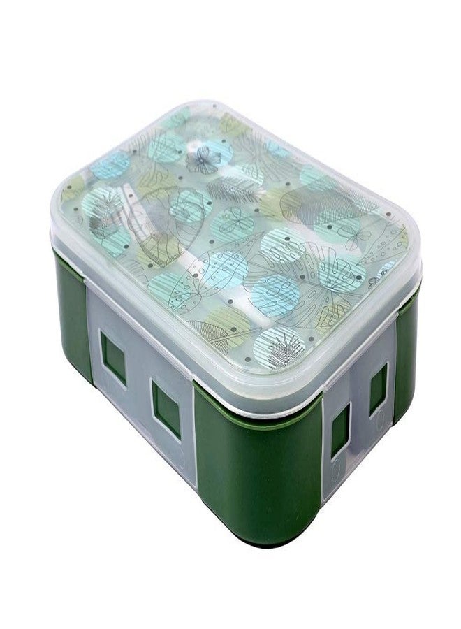 Param Kids Lunch Box with 3 Compartments, Food Storage Lunch Container Safe for Kids (Green) - Image 5